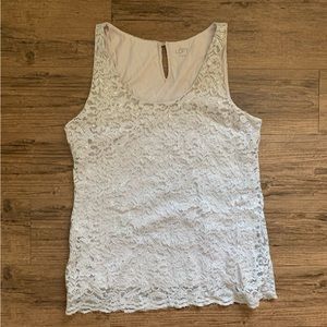 LOFT Lace Shimmer Tank Top